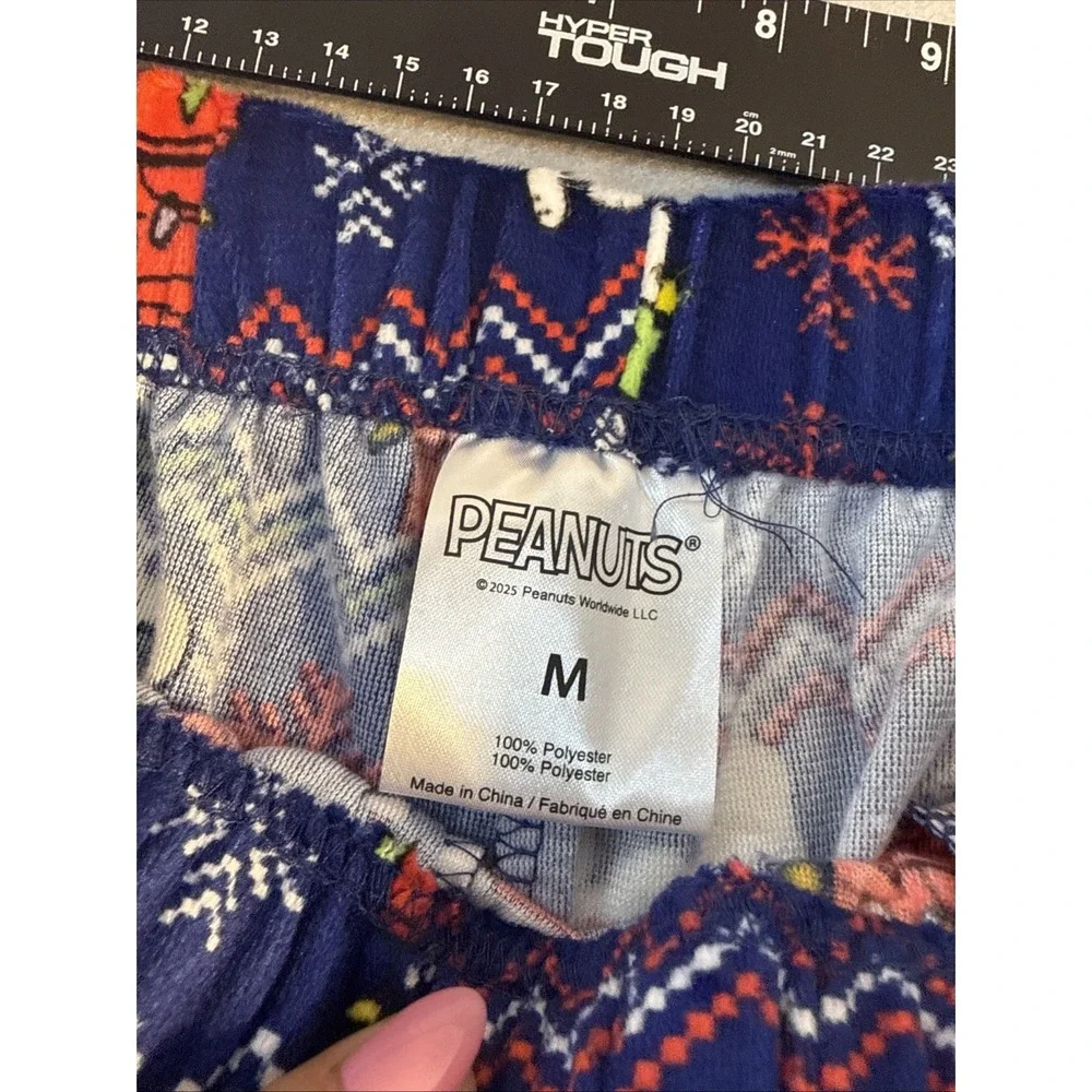 Fleece PJ Pants Peanut Sleep Pants Size Medium